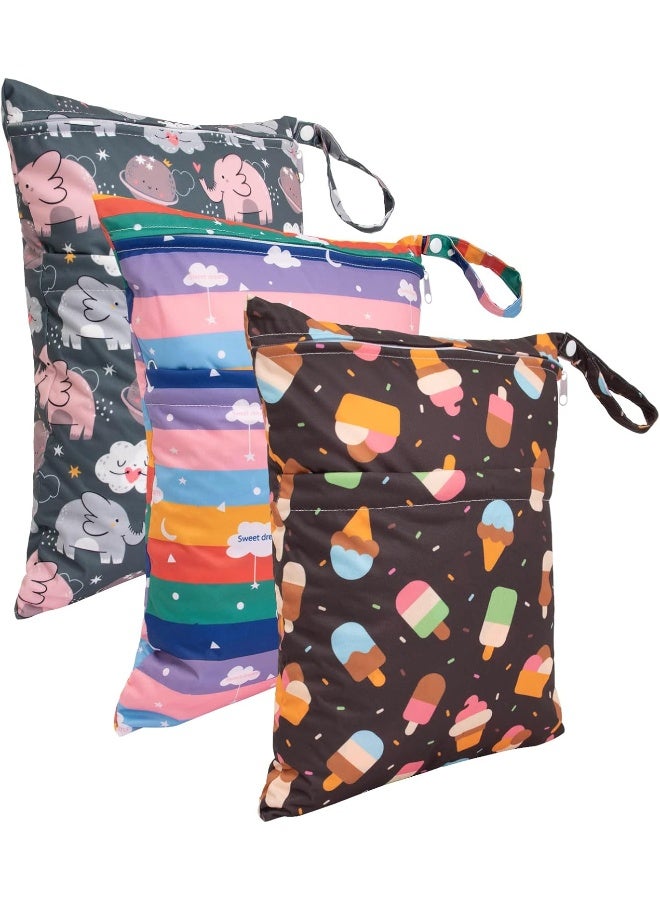 Babygoal Wet Dry Bags 3 Pack for Baby Cloth Diapers - Image 3