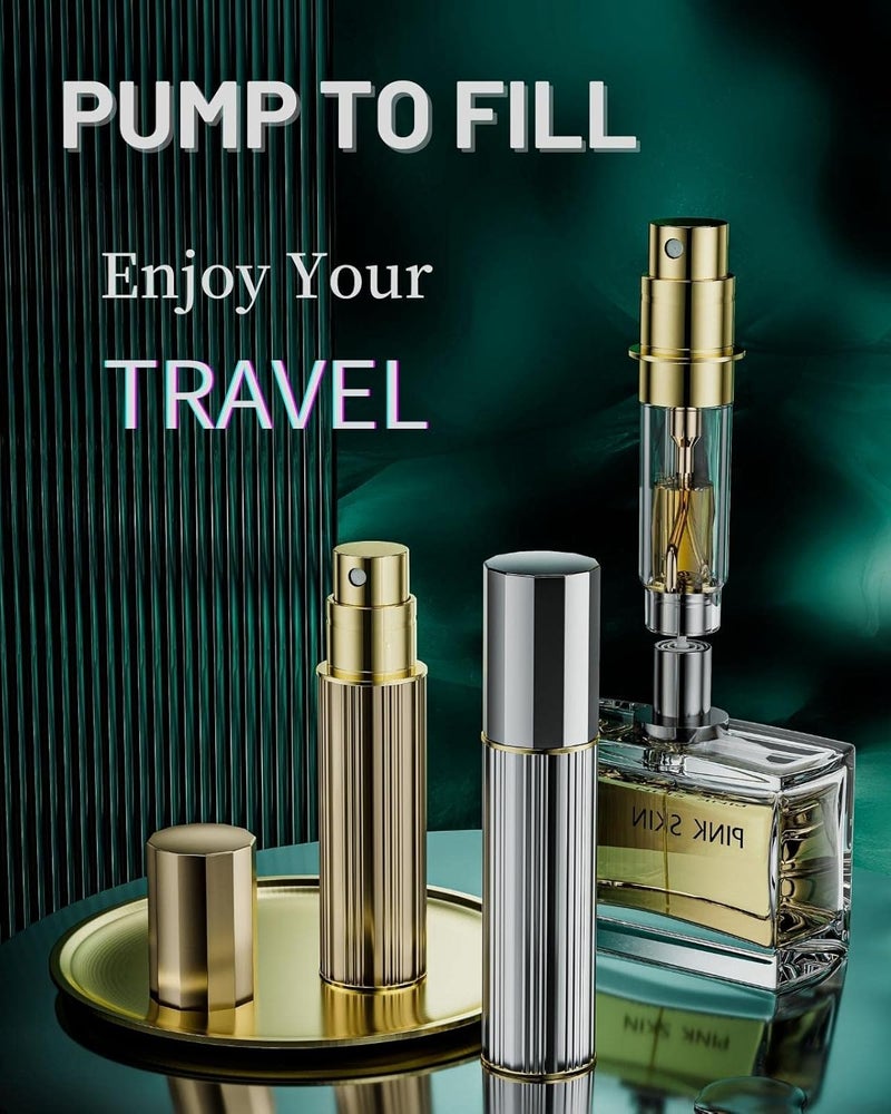 BRARIOS Travel Perfume Atomizer Refillable,Empty Portable Cologne Dispenser,Mini Aftershave Sprayer for Men and Women(Green 5ML) - Image 1