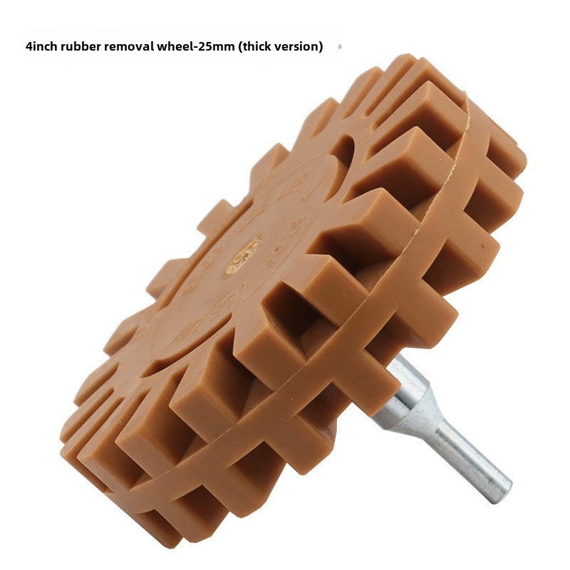 Pneumatic rubber removing plate rubber removing wheel rubber grinding wheel automobile tire polishing wheel 4 inch rubber removing wheel(4 inch rubber wheel -25MM) - Image 1