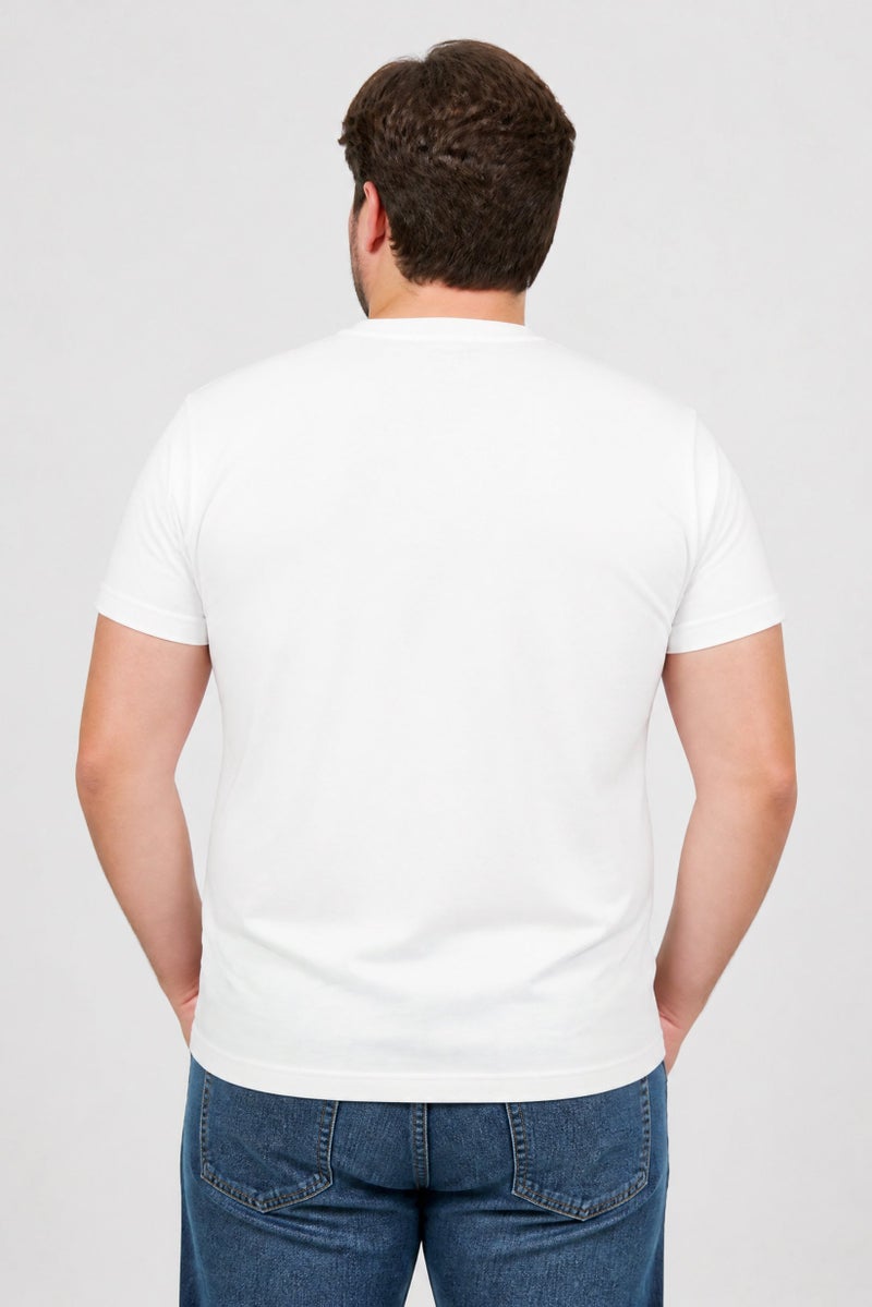La Martina Men Crew Neck Short Sleeve Graphic Print T-Shirt, White - Image 3