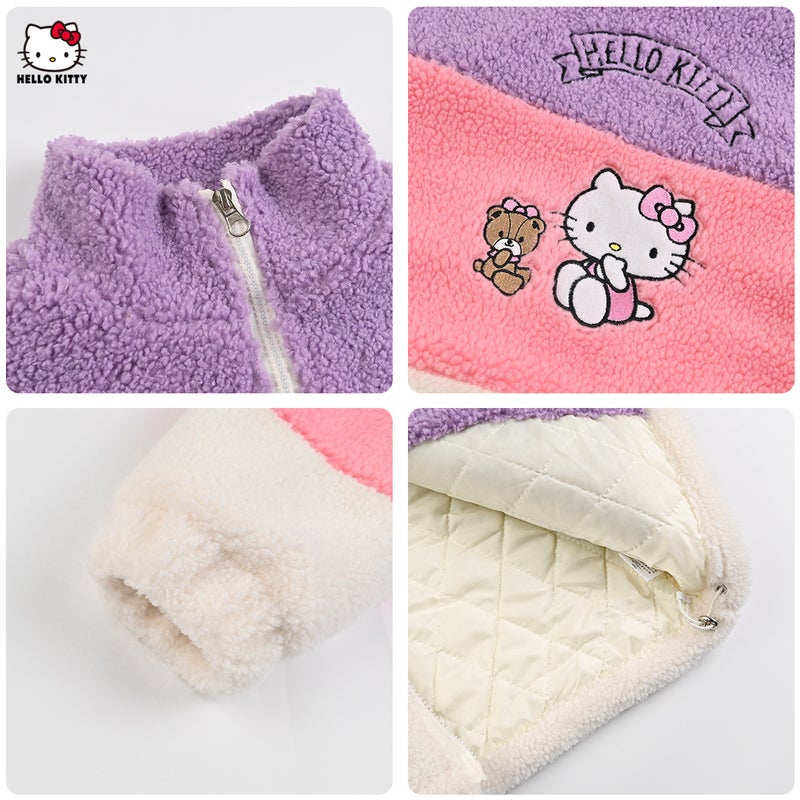 Hellokitty Warm Thickened Fleece Women'S Big Children'S Cotton Coat - Image 3