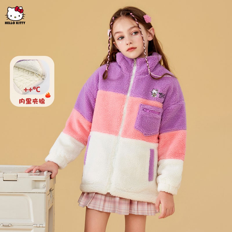 Hellokitty Warm Thickened Fleece Women'S Big Children'S Cotton Coat - Image 2