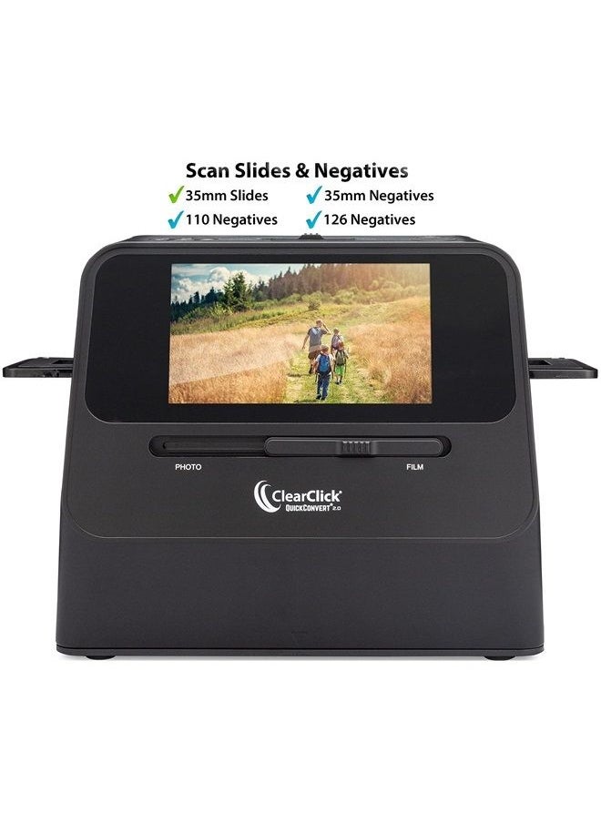 ClearClick - QuickConvert 2.0 Photo, Slide, and Negative Scanner - Scan 4x6 Photos & 35mm, 110, 126 Film - No Computer Required - 22 MegaPixels - Image 1