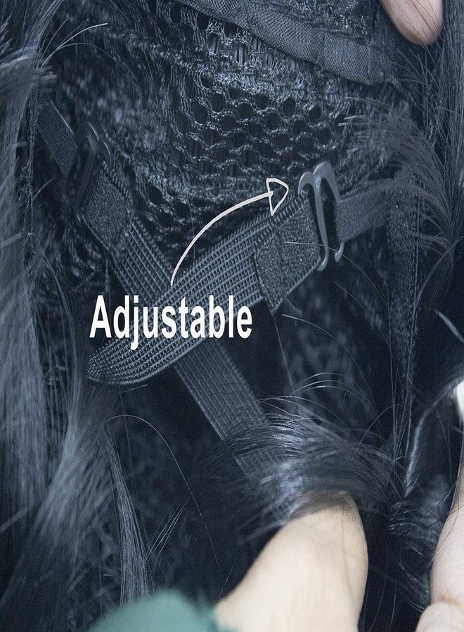 بلوشيا شعر مستعار كامل الرأس من BLUSHIA سهل التركيب والإزالة (عبوة من قطعة واحدة) للرجال والفتيان، لون أسود طبيعي - Image 5