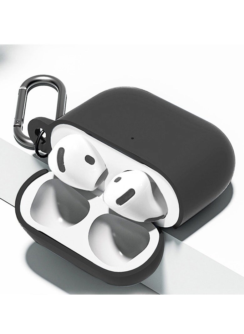 Soft Silicone Protective Case Cover for AirPods 4 with Cleaner Kit and Keychain