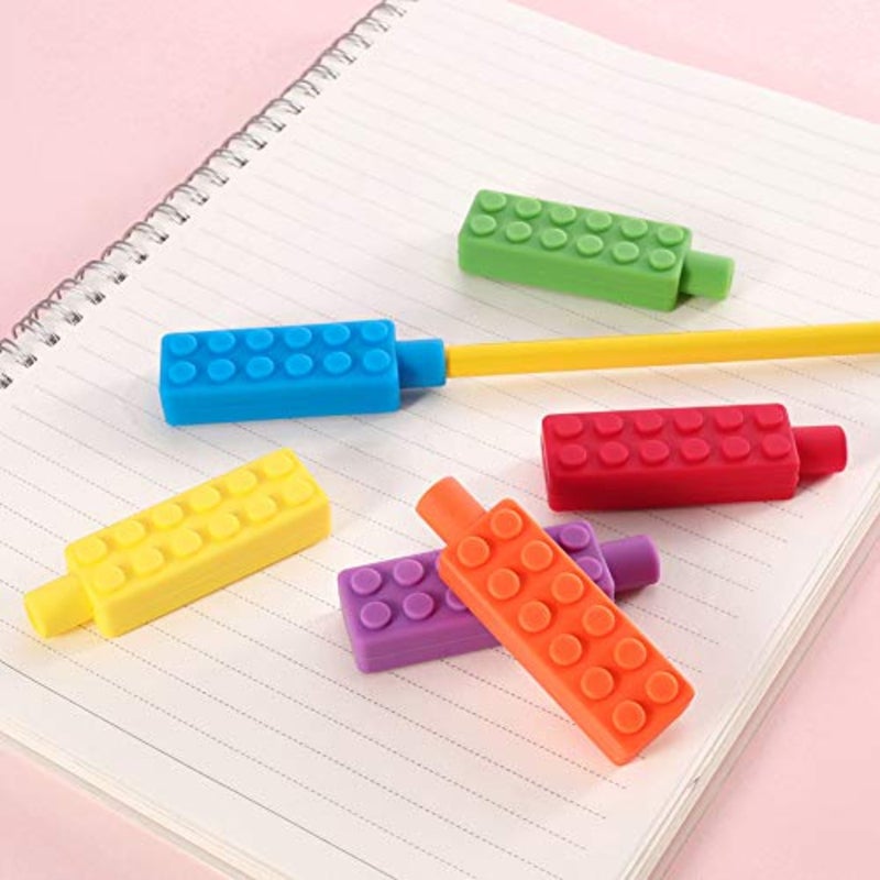 Chewable Pencil Chew Topper Chewy Sensory Fidget Toppers for,Oral Motor Special Needs, Pack of 6 - Image 4
