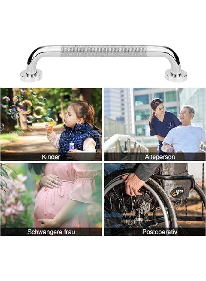Shower Grab Bar, 12 Inch Bathroom Grab Bar, Stainless Steel Anti-Slip Grab Bars for Bathtubs and Showers, Handicap Shower Grab Bar for Seniors Elderly - Image 5
