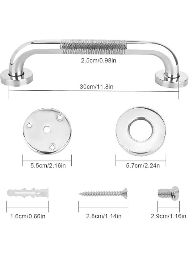 Shower Grab Bar, 12 Inch Bathroom Grab Bar, Stainless Steel Anti-Slip Grab Bars for Bathtubs and Showers, Handicap Shower Grab Bar for Seniors Elderly - Image 2