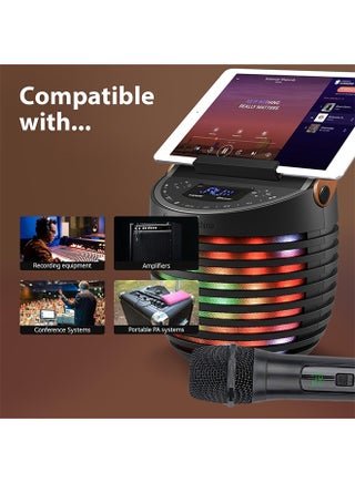 Wireless microphone kit, handheld microphone system, dynamic cordless karaoke microphone, handheld rechargeable receiver, suitable for karaoke, singing, parties, weddings - view 4