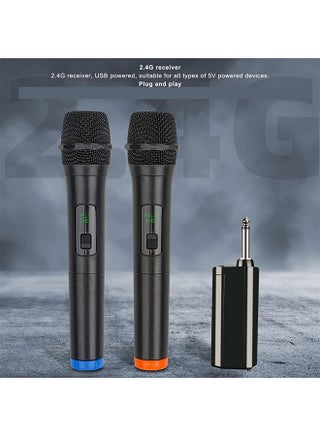 Wireless microphone kit, handheld microphone system, dynamic cordless karaoke microphone, handheld rechargeable receiver, suitable for karaoke, singing, parties, weddings - view 2