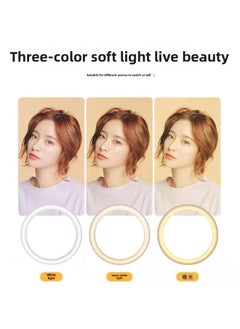 General Internet Celebrity Live Light Portable Mobile Phone Holder Self-timer Artifact Photography Beauty LED Light Ring Light-Specifications:18inch Touch Model (remote Control + Adapter + Light)  - Image 3