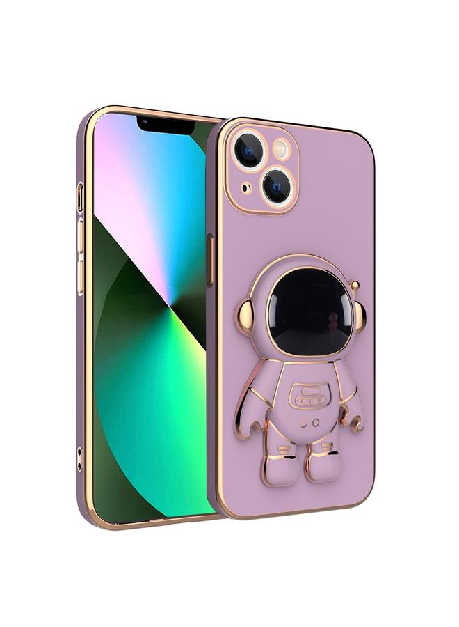 زبون جراب لهاتف iPhone 13 مطلي بحامل رائد فضاء - Image 1