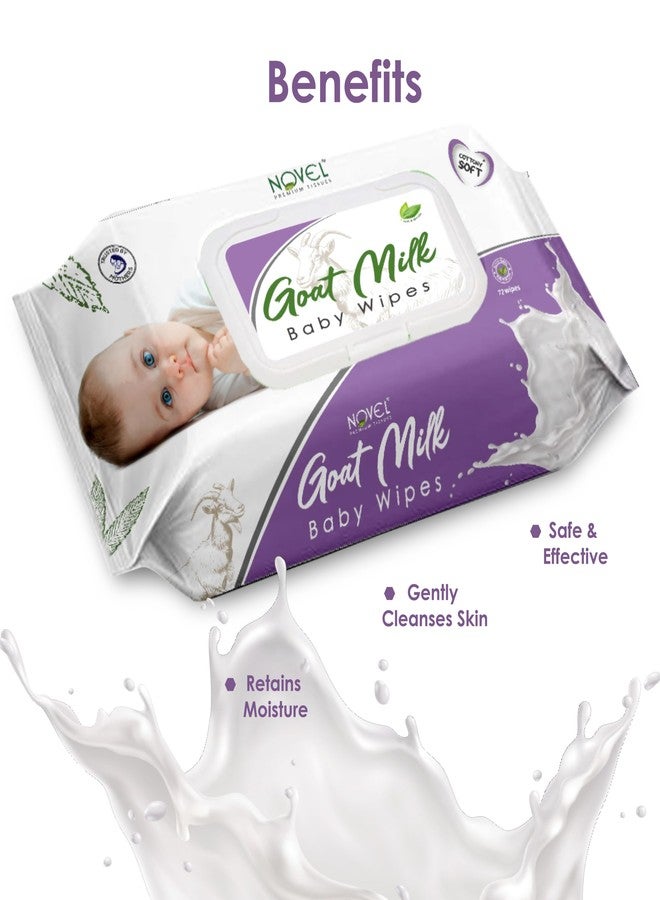 Novel Goat Milk Baby Wipes 72's Sheet - Image 2