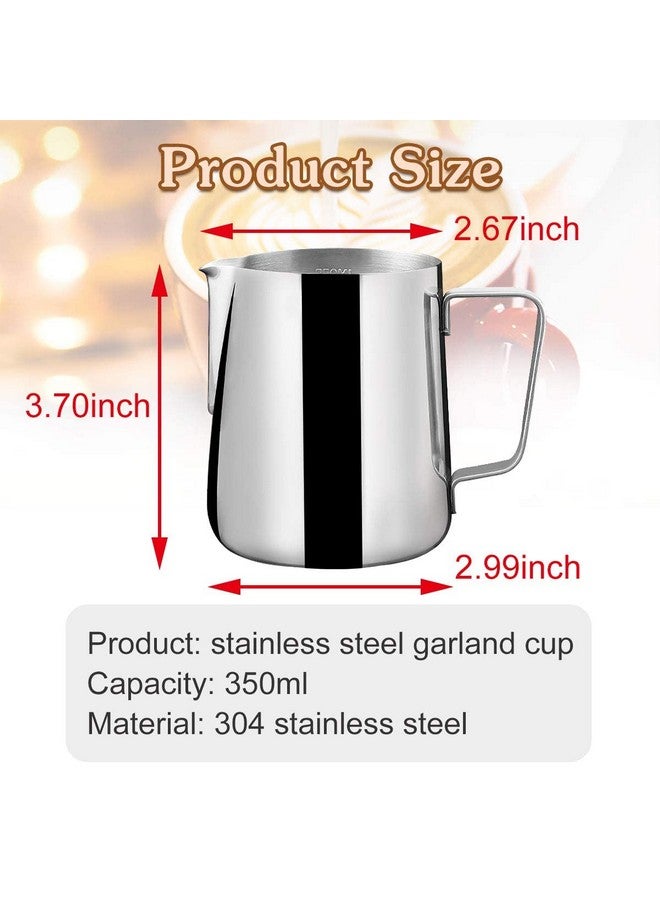 3D CREATIONS 900 MLStainless Steel Milk Frothing Pitcher Milk Coffee Cappuccinos Milk Latte Art Jug Cup Frothing espresso Steamer - Image 2