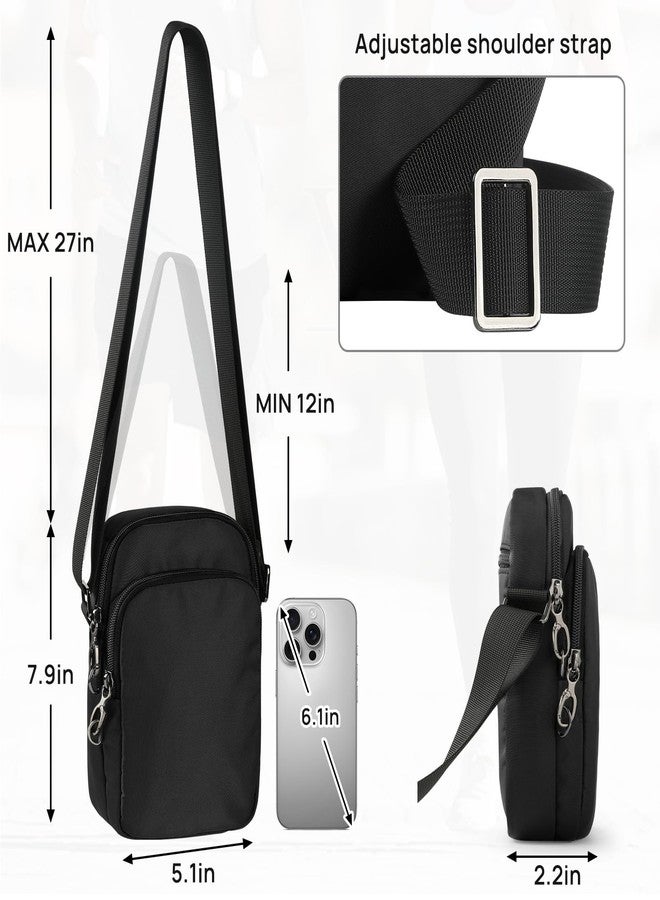 VADOO Sling Bag for Men Women, Anti Theft Crossbody Shoulder Bag with Zipper Lock, RFID Blocking & Waterproof for Travel Casual(Black) - Image 3