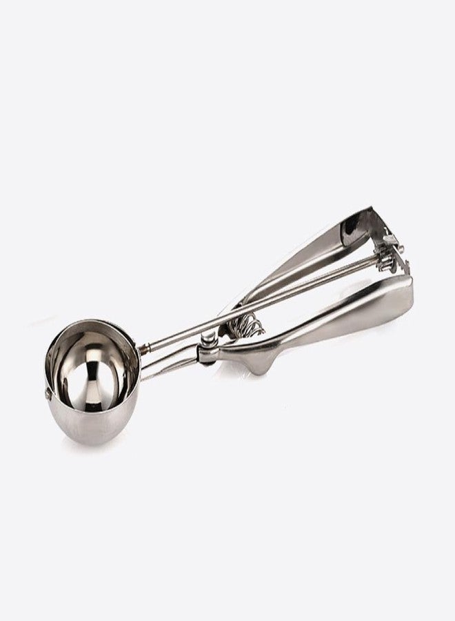 Millvado Stainless Steel Ice Cream and Cookie Scoop | Large Sized, Spring Loaded Lever Design, For Sorbet, Melon, Meatballs, Muffins, and More, 3 Ounce (2.5”) Scooper - Image 1