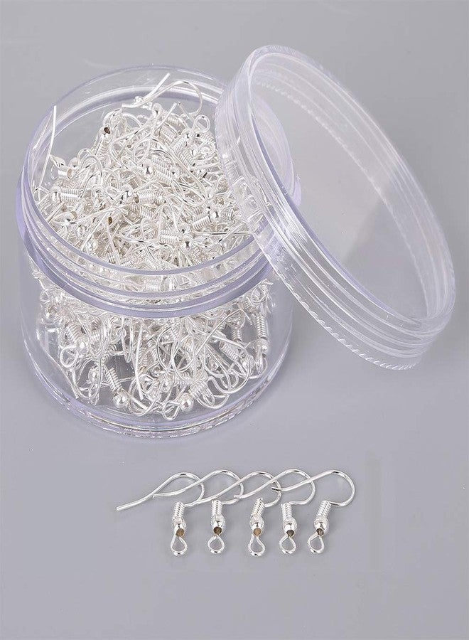 CBLUO Earring Hooks with Earring Backs Set Surgical Stainless Steel Ear Hooks Soft Silicone Earring Backings for DIY Jewelry Making Hypoallergenic Bead Spring Fish Hook Earrings Accessories 200 Pack - Image 3