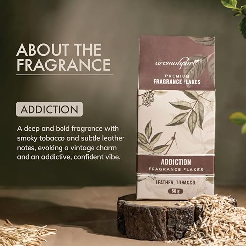 Aromahpure Premium Car Perfume Fragrance Flakes - Addiction - Leather Fragrance Luxury Car Air Freshener made Organically with Essential Oil, Grains, and Flakes - 50Gms, Refresh your car for 30 days - Image 2