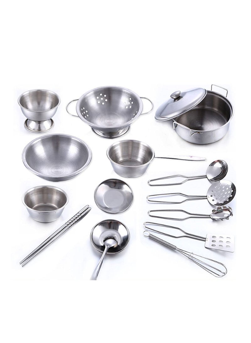 Kitchen Pretending To Be A Chef Toys Stainless Steel Kitchenware Cooking Appliances - Image 5