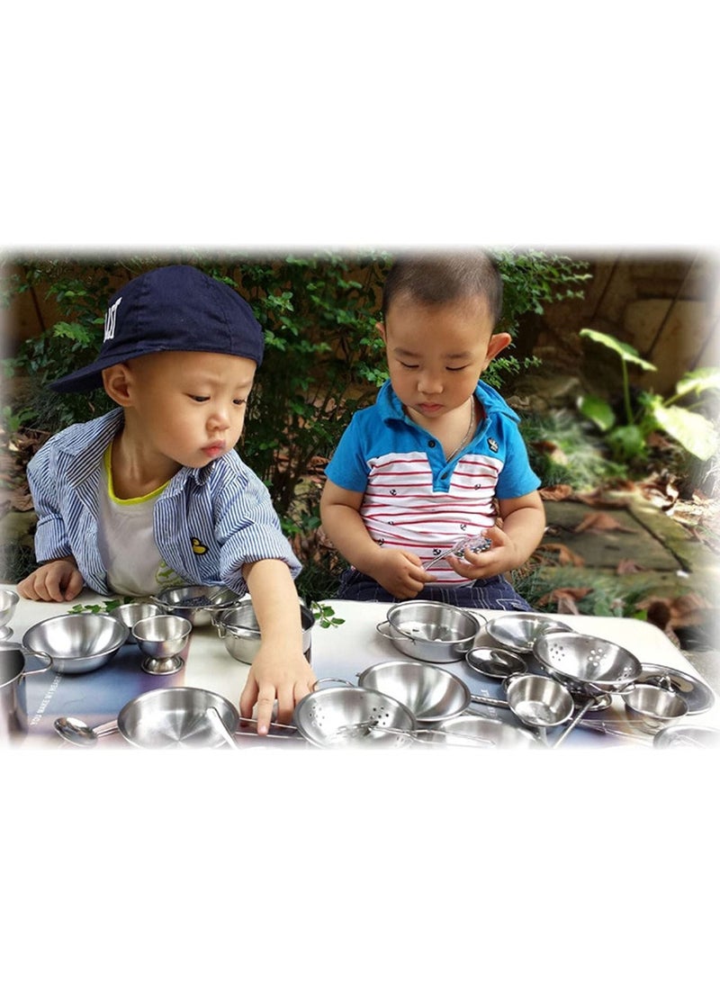 Kitchen Pretending To Be A Chef Toys Stainless Steel Kitchenware Cooking Appliances - Image 4