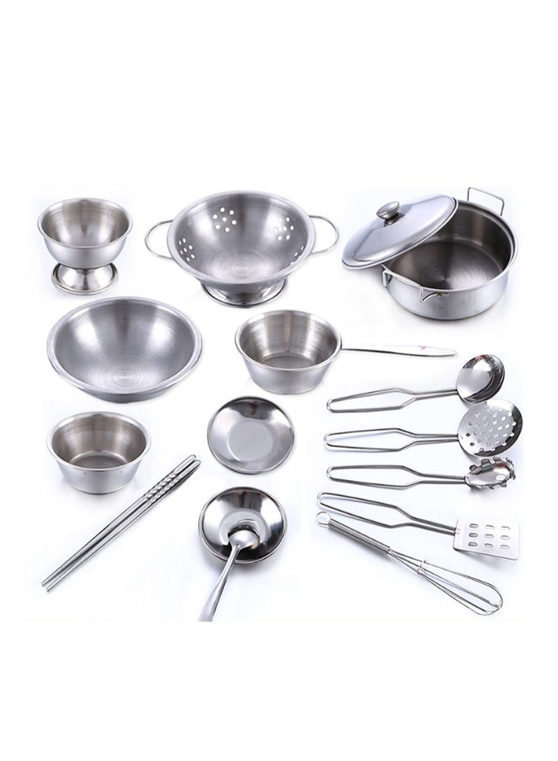 Kitchen Pretending To Be A Chef Toys Stainless Steel Kitchenware Cooking Appliances - Image 2
