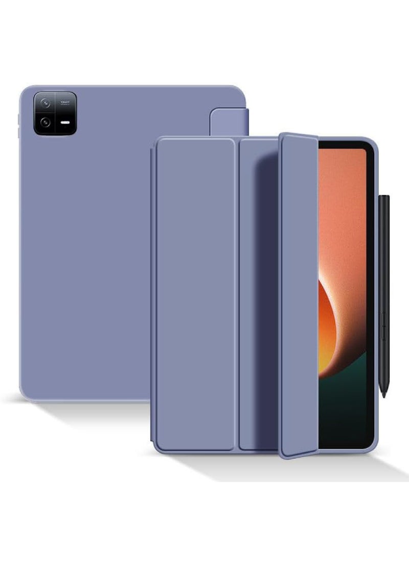 روك بو حافظة لجهاز Xiaomi Mi Pad 6/Mi Pad 6 Pro مقاس 11 بوصة 2023، غطاء حماية ذكي خفيف الوزن ثلاثي الطيات مع حامل متعدد الزوايا، حافظة إيقاظ ونوم لجهاز Xiaomi Pad 6 مقاس 11 بوصة/Xiaomi Pad 6 Pro مقاس 11 بوصة 2023  - Image 1
