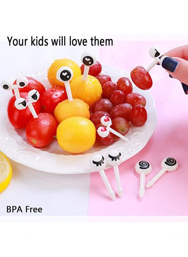 60 Pcs Kids Animal Food Fruit Fork Lunch Box Fruit Fork Mini Reusable Cute Food Toothpicks Plastic Stick Bento Box Decoration Fruit Cake Dessert Pastry Kids Party Supplies,Random color - Image 3