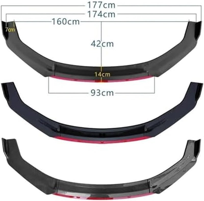 QASULER Front Bumper Spoiler Splitter for A6 C7 Sedan - Image 3