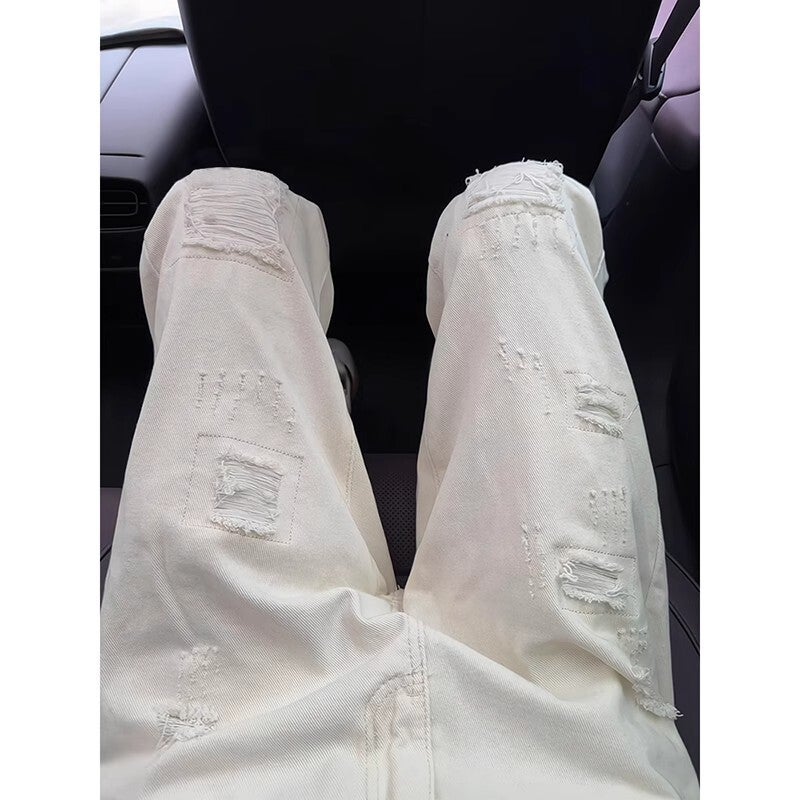 Unisex Classic Denim Jeans Loose Fit Daily Outdoor Wear - Image 2