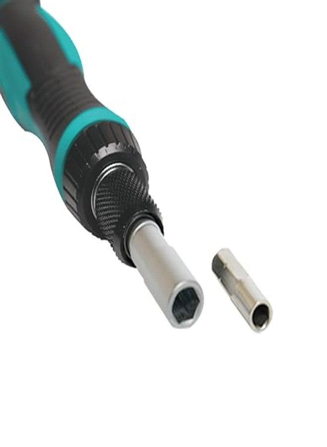 Pro'sKit 57 in 1 Driver Kit, Adjustable 3-Length Extension bar, Non-Slip Handle, Swivel Cap, eletrical bits, Precision bits, Durable Protective Carrying case, Portable - Image 5