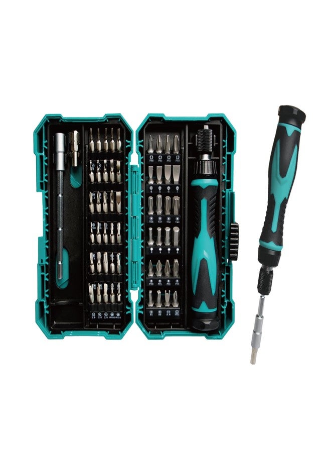 Pro'sKit 57 in 1 Driver Kit, Adjustable 3-Length Extension bar, Non-Slip Handle, Swivel Cap, eletrical bits, Precision bits, Durable Protective Carrying case, Portable - Image 2