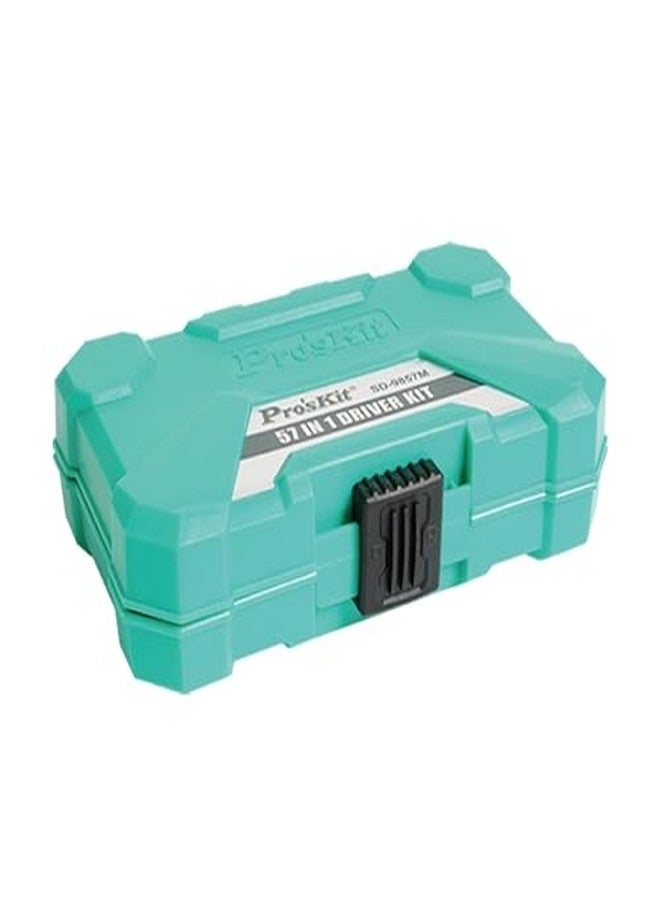 Pro'sKit 57 in 1 Driver Kit, Adjustable 3-Length Extension bar, Non-Slip Handle, Swivel Cap, eletrical bits, Precision bits, Durable Protective Carrying case, Portable - Image 4