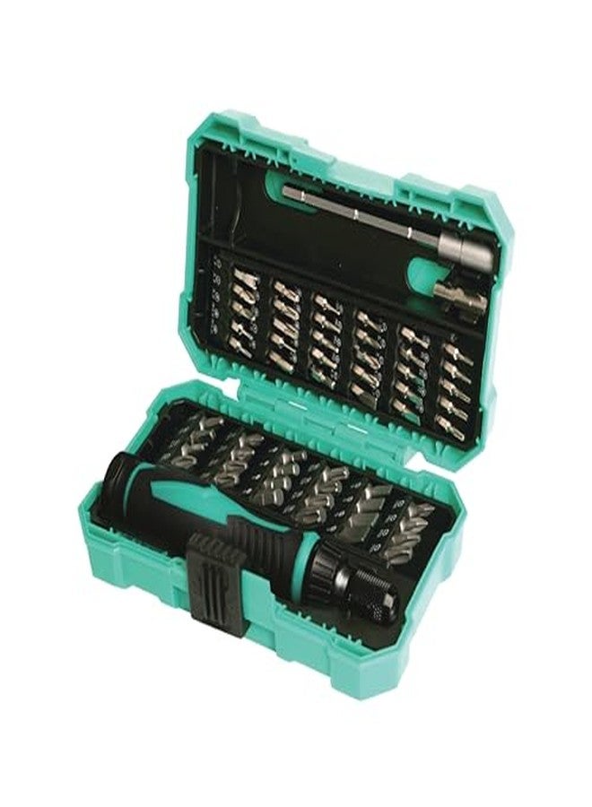 Pro'sKit 57 in 1 Driver Kit, Adjustable 3-Length Extension bar, Non-Slip Handle, Swivel Cap, eletrical bits, Precision bits, Durable Protective Carrying case, Portable - Image 3