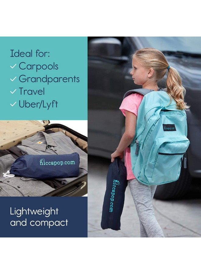 hiccapop مقعد سيارة معزز قابل للنفخ من Uberboost؛ مقعد سيارة معزز ضيق بدون ظهر قابل للنفخ للسفر؛ مقعد معزز محمول للأطفال الصغار؛ أسود/رمادي - Image 5