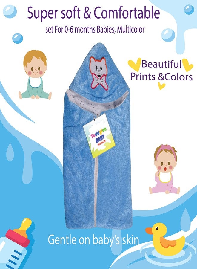 Toddylon بطانية توديلون للأطفال حديثي الولادة بغطاء رأس، حقيبة حمل (من 0 إلى 6 أشهر) أزرق - Image 2