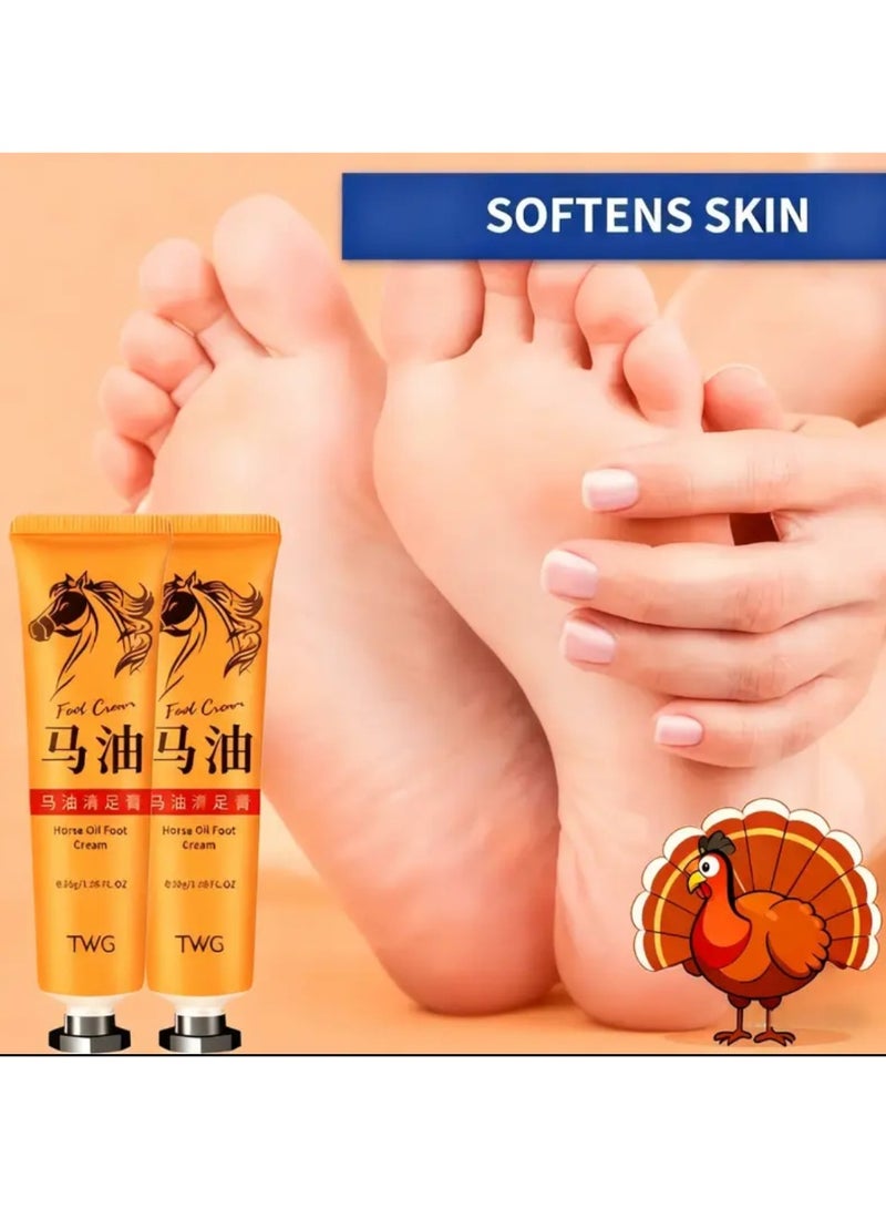 TWG 2 Pcs Oily Foot Cream, Suitable for Dry Skin, Suitable for Hand and Foot Care with Cracked Heels, Knees, Elbows, Hands and Feet, Non-alcoholic, Suitable for Daily Care - Image 4