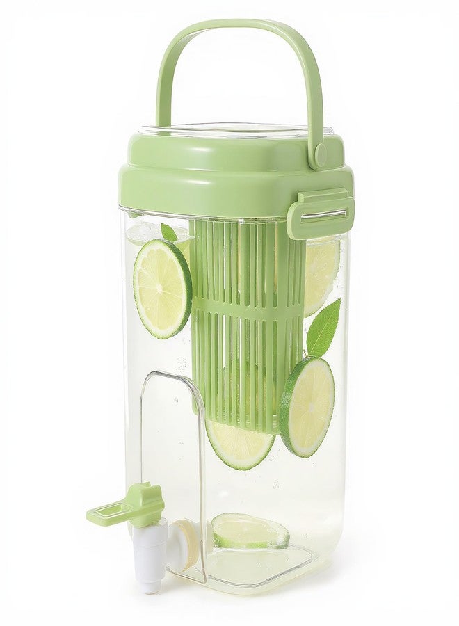 JECOMPRIS 2L Refrigerator Water Dispenser: Cold Water Jug with Spigot - Drink Container for Juice Iced Tea (Green) - Image 1