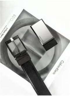 CALVIN KLEIN JEANS PLUS Calvin Klein Leather Belt with 2 Buckle for Men 2725613835471  - Image 2