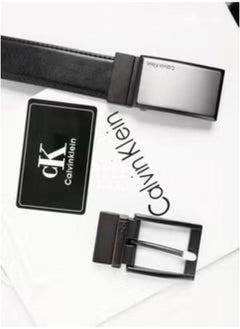 CALVIN KLEIN JEANS PLUS Calvin Klein Leather Belt with 2 Buckle for Men 2725613835471  - Image 3