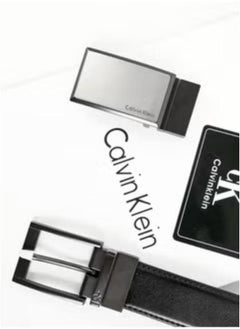 CALVIN KLEIN JEANS PLUS Calvin Klein Leather Belt with 2 Buckle for Men 2725613835471  - Image 4
