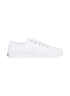TOMMY HILFIGER Women's Essential Nautical Trainers - Polyester, White  - Image 2