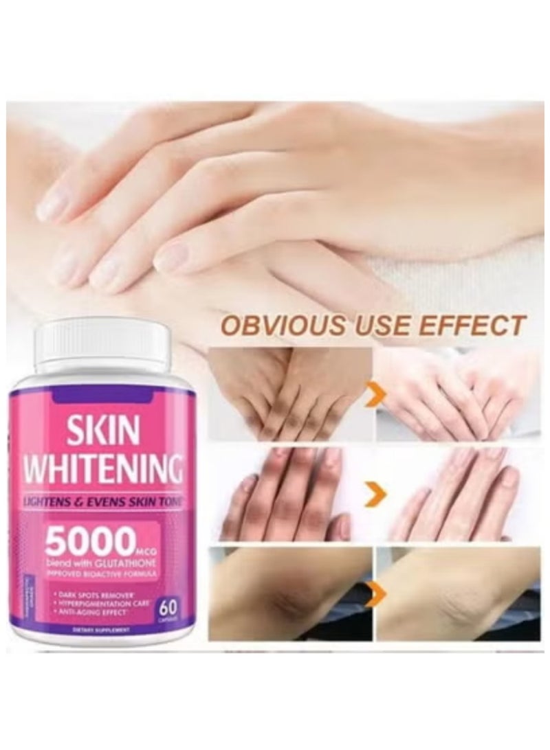 SKIN Radiant Glow Capsules – 5000mg Antioxidant Formula for Skin Clarity, Tone & Blemish Care (60 Capsules) - Image 2