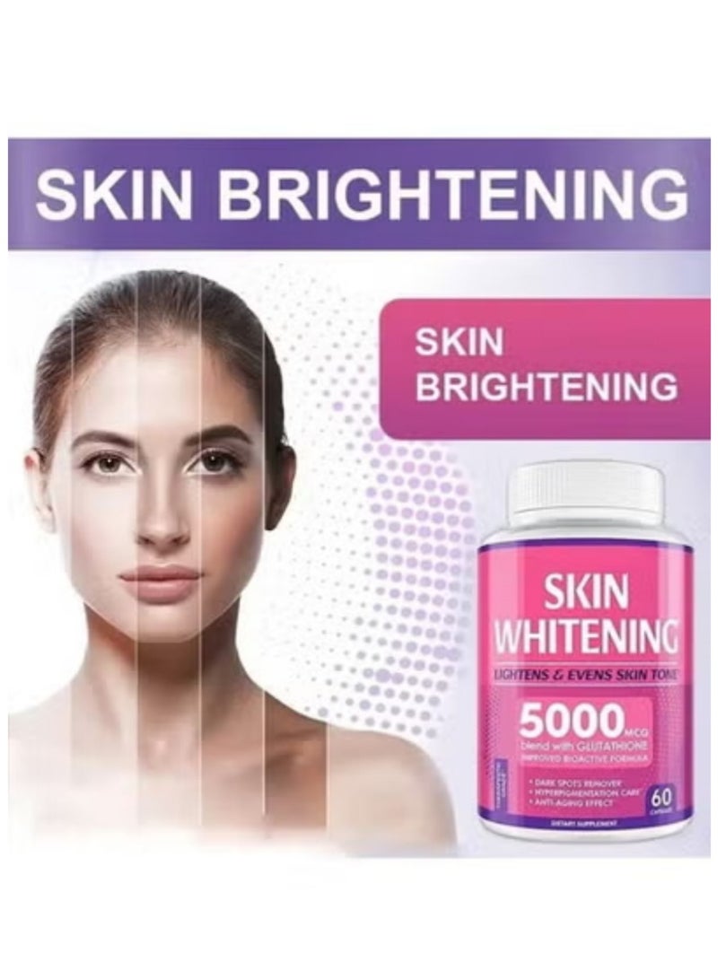 SKIN Radiant Glow Capsules – 5000mg Antioxidant Formula for Skin Clarity, Tone & Blemish Care (60 Capsules) - Image 3