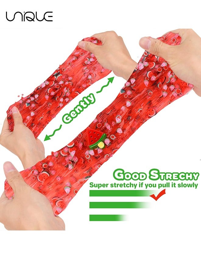 يونيك 70ML الأفوكادو واضح جيلي بريق الوحل، بسط الجاهزة كريستال الوحل فكرة تخفيف التوتر لعبة، DIY فقاعة الوحل الأطفال عيد ميلاد حزب توزيعات (أخضر) - Image 4