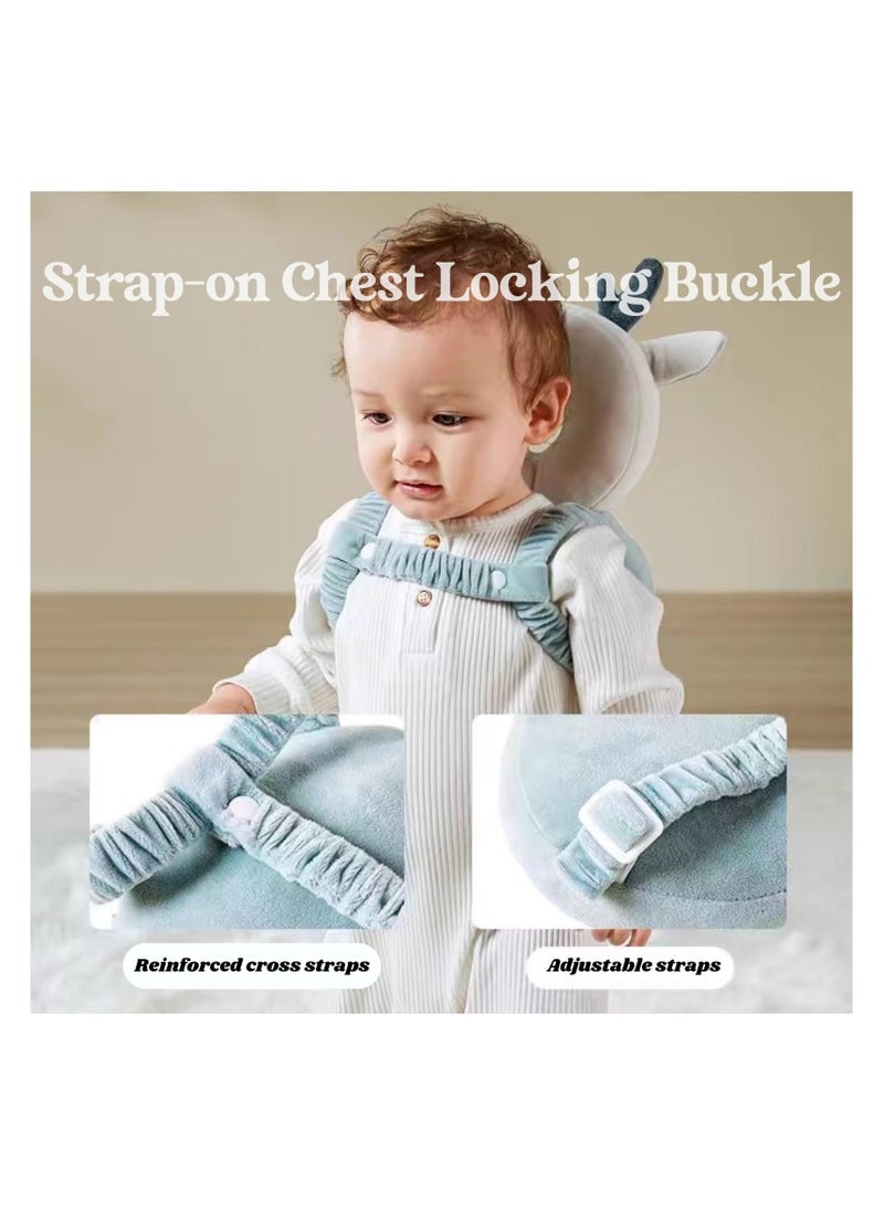 Baby Head Protector Adjustable Baby Head Protection Backpack with Baby Knee Pads for Crawling Soft Breathable and Wearing Safety Baby Head Protector for Crawling Walking