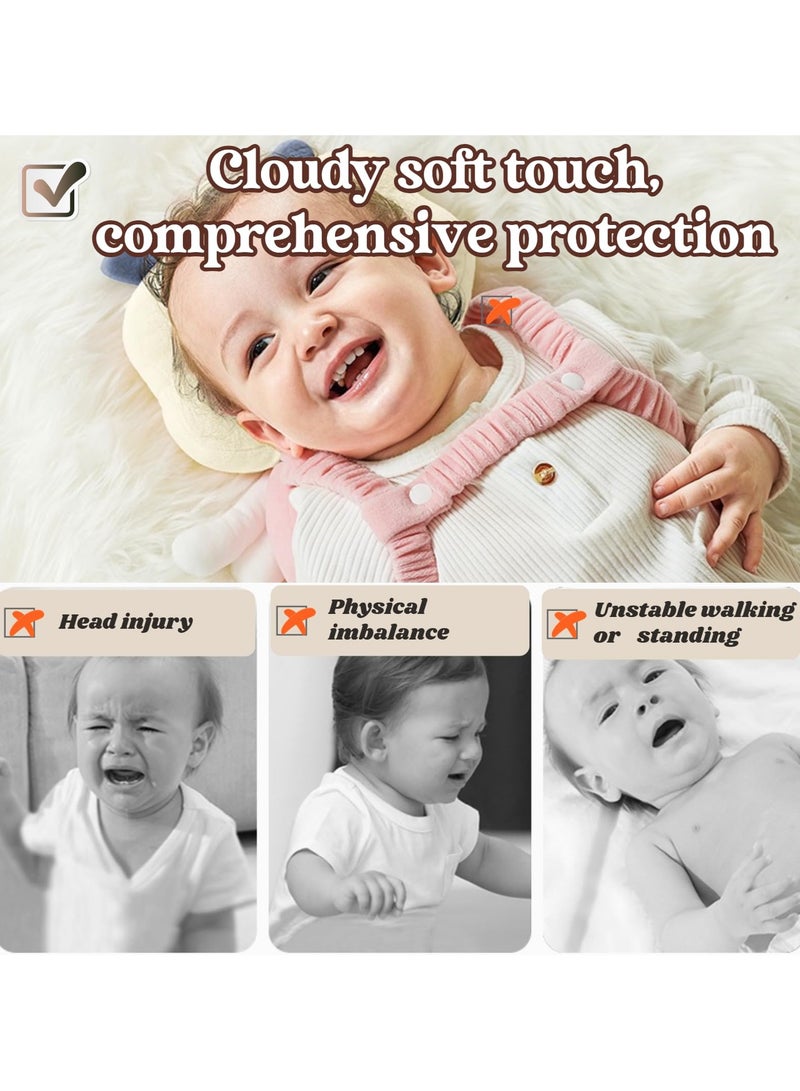 Baby Head Protector Adjustable Baby Head Protection Backpack with Baby Knee Pads for Crawling Soft Breathable and Wearing Safety Baby Head Protector for Crawling Walking