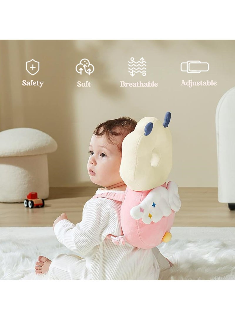Baby Head Protector Adjustable Baby Head Protection Backpack with Baby Knee Pads for Crawling Soft Breathable and Wearing Safety Baby Head Protector for Crawling Walking