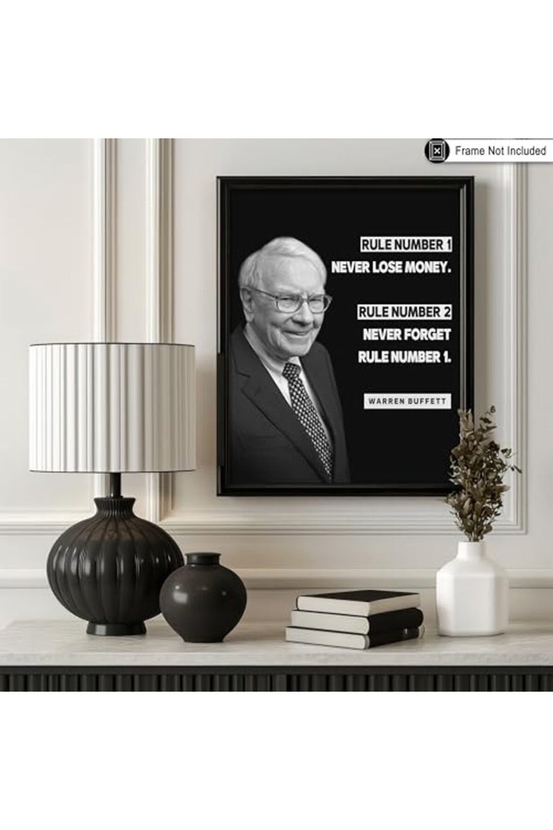 Poster Master Never Lose Money Poster - Warren Buffett Print - Motivational Art - Positive Quotes Art - Gift for Men & Women - Funny Inspiring Decor for Living Room or Office - 8x10 UNFRAMED Wall Art - Image 4