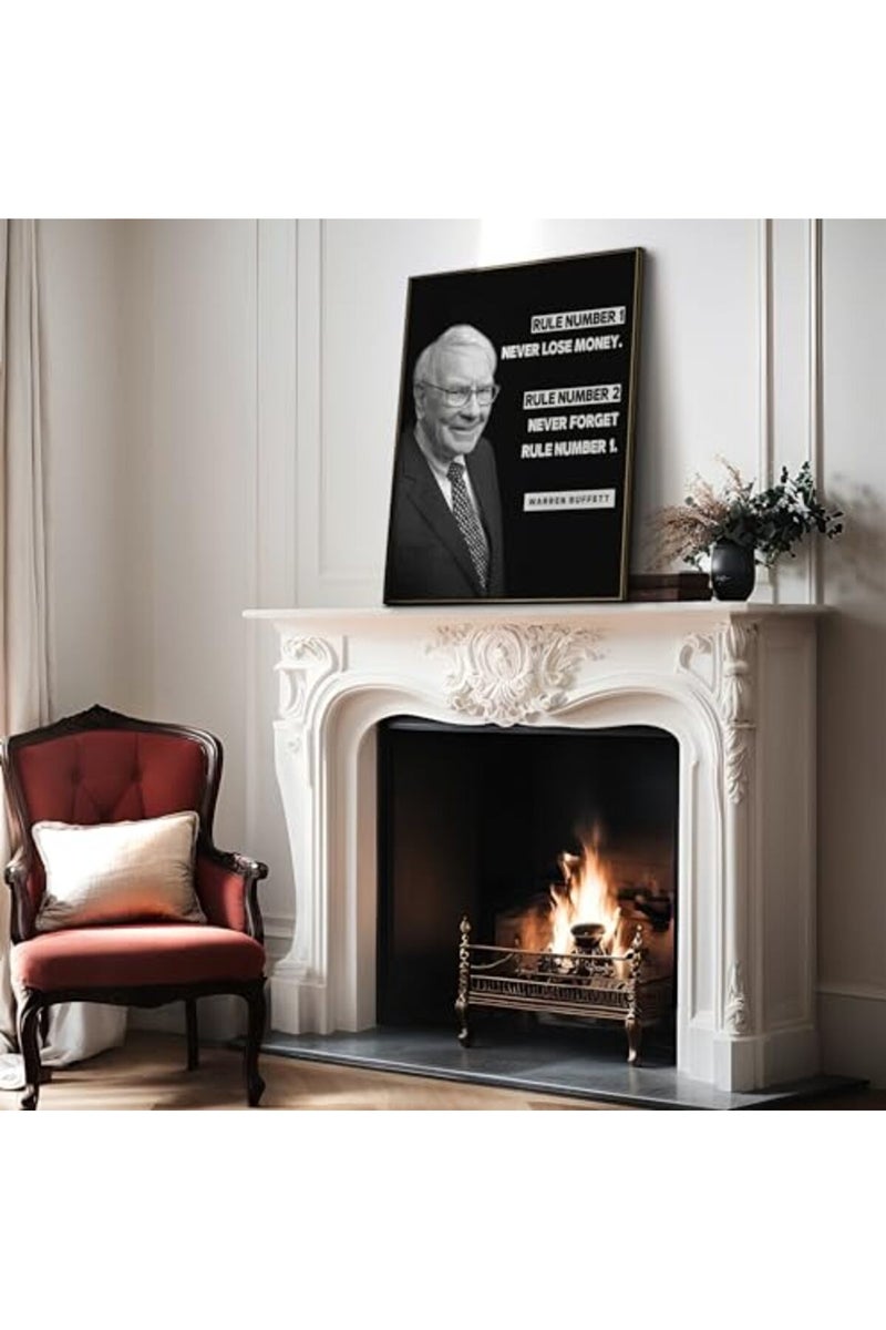 Poster Master Never Lose Money Poster - Warren Buffett Print - Motivational Art - Positive Quotes Art - Gift for Men & Women - Funny Inspiring Decor for Living Room or Office - 8x10 UNFRAMED Wall Art - Image 5