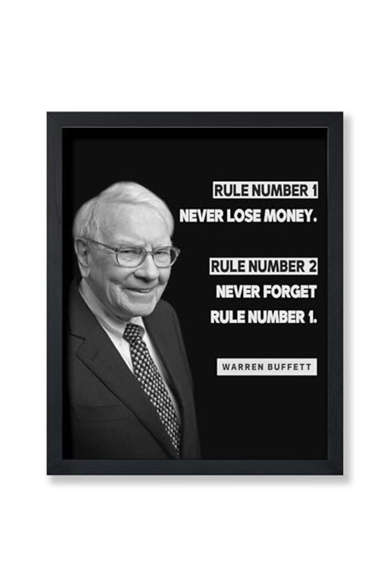 Poster Master Never Lose Money Poster - Warren Buffett Print - Motivational Art - Positive Quotes Art - Gift for Men & Women - Funny Inspiring Decor for Living Room or Office - 8x10 UNFRAMED Wall Art - Image 2